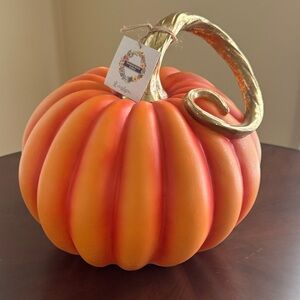 Orange and Gold Decorative Pumpkin